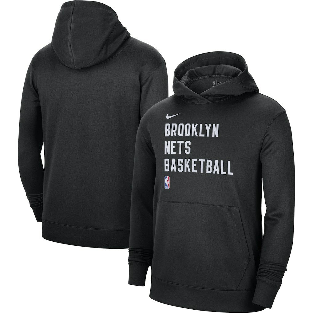 Black Brooklyn Nets Unisex 2023/24 Performance Spotlight On-Court Practice Pullover Hoodie | NBA