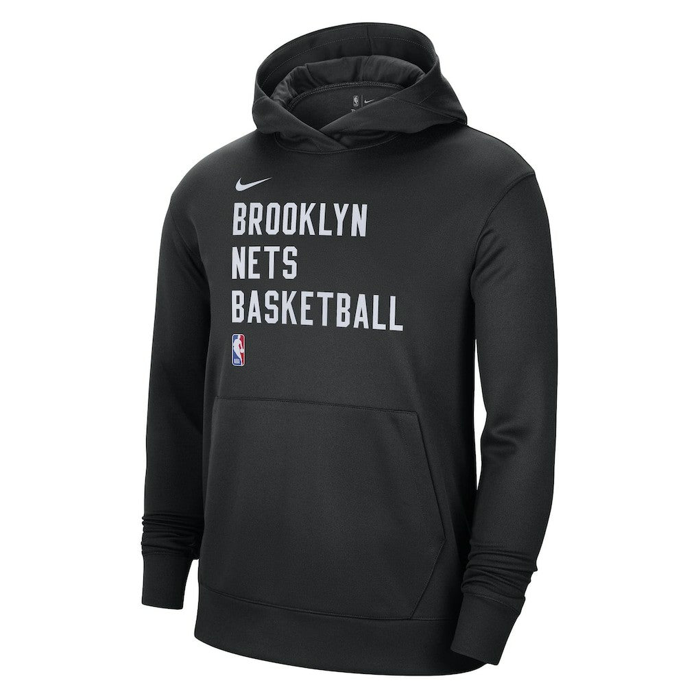 Black Brooklyn Nets Unisex 2023/24 Performance Spotlight On-Court Practice Pullover Hoodie | NBA
