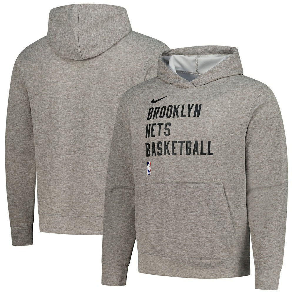 Heather Gray Brooklyn Nets Unisex 2023/24 Performance Spotlight On-Court Practice Pullover Hoodie | NBA