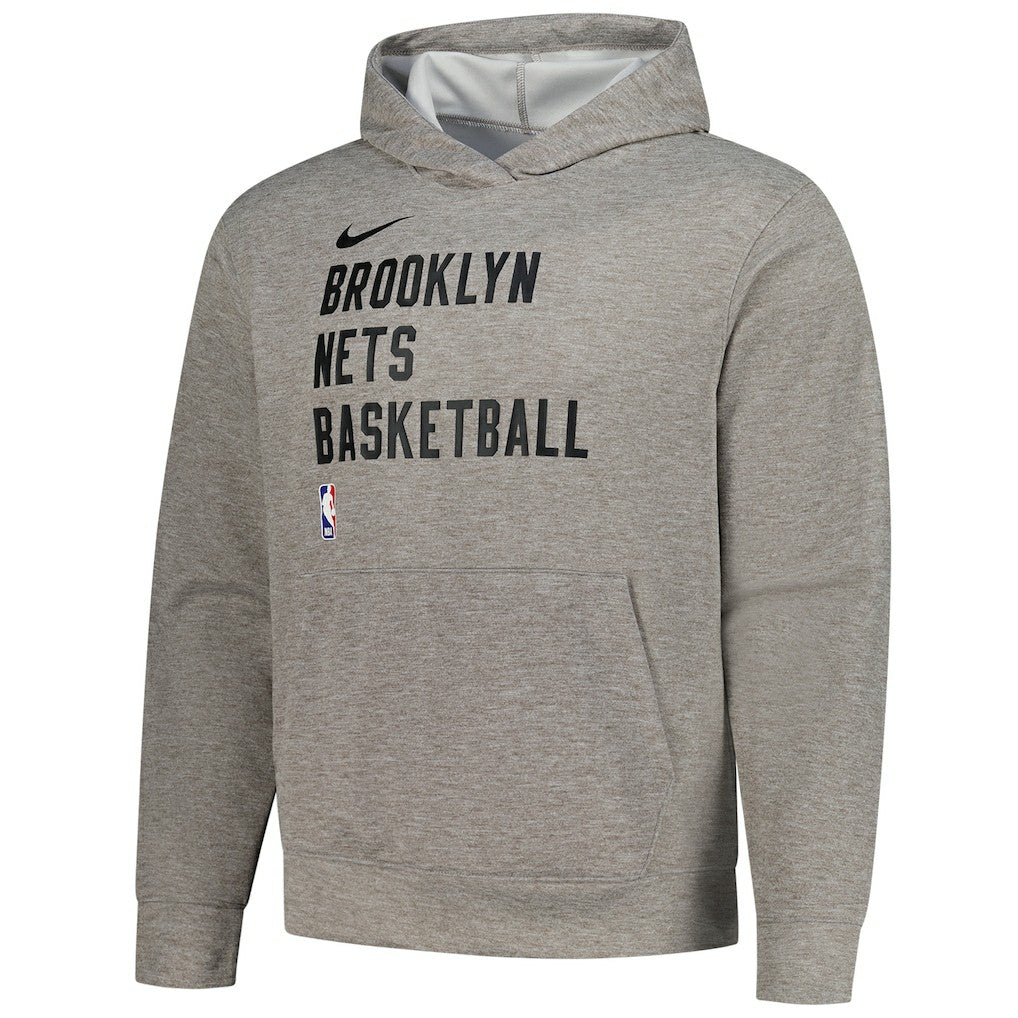 Heather Gray Brooklyn Nets Unisex 2023/24 Performance Spotlight On-Court Practice Pullover Hoodie | NBA