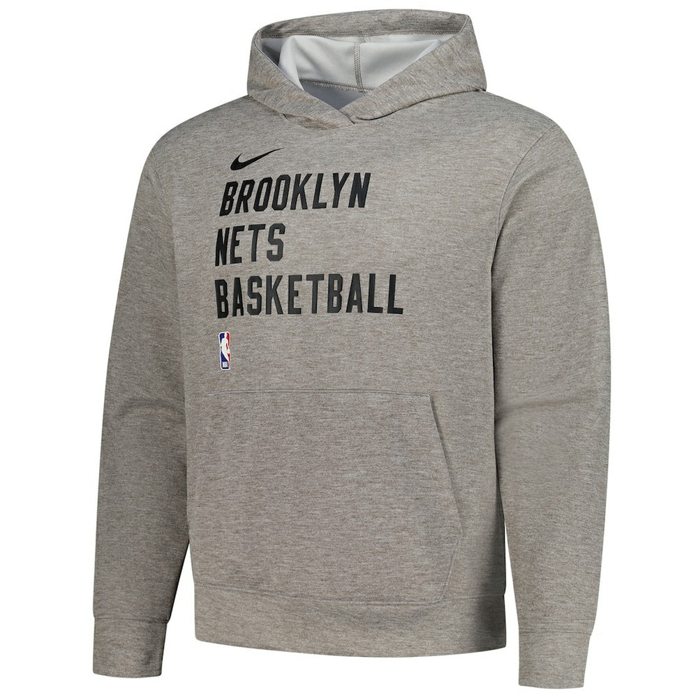 Heather Gray Brooklyn Nets Unisex 2023/24 Performance Spotlight On-Court Practice Pullover Hoodie | NBA