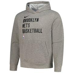 Heather Gray Brooklyn Nets Unisex 2023/24 Performance Spotlight On-Court Practice Pullover Hoodie | NBA