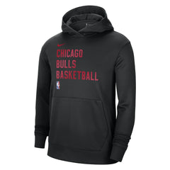 Black Chicago Bulls Unisex 2023/24 Performance Spotlight On-Court Practice Pullover Hoodie | NBA