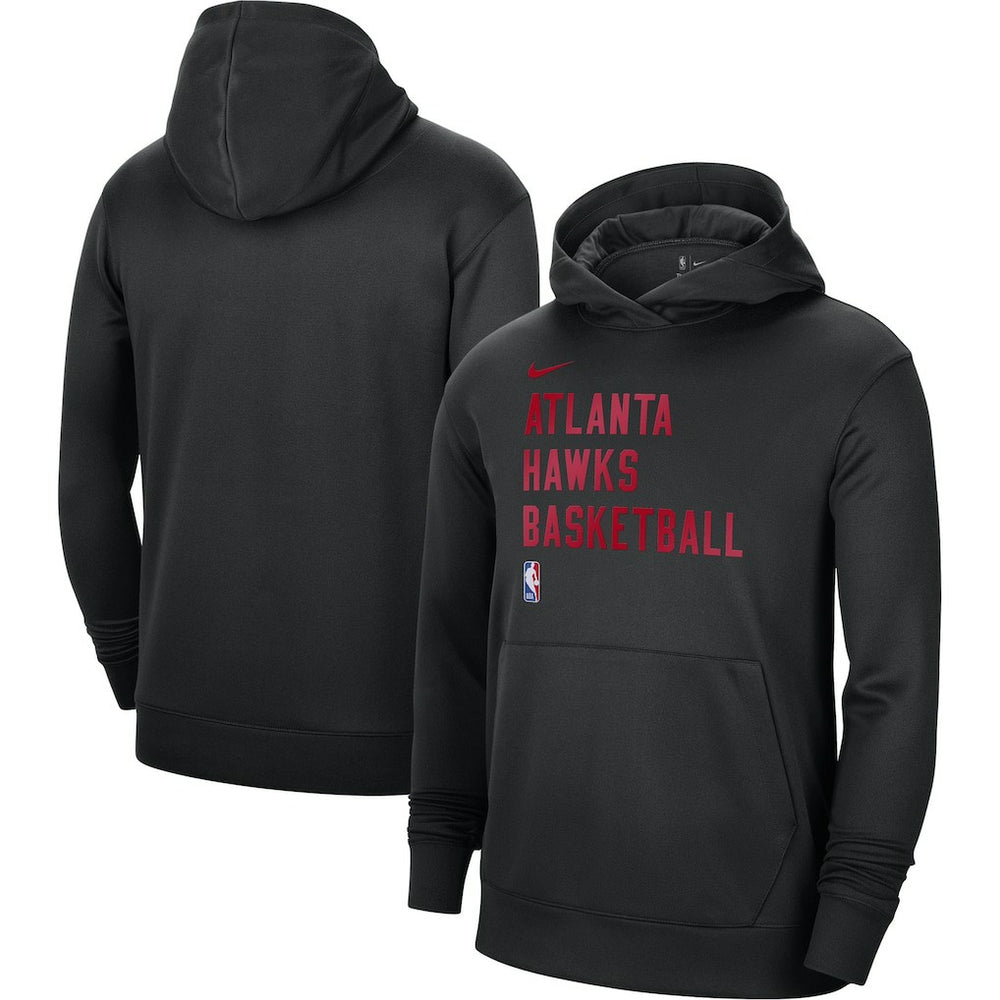 Black Atlanta Hawks Unisex 2023/24 Performance Spotlight On-Court Practice Pullover Hoodie | NBA