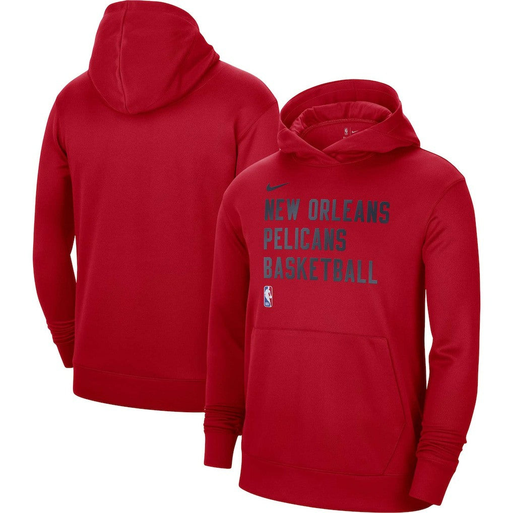 Red New Orleans Pelicans Unisex 2023/24 Performance Spotlight On-Court Practice Pullover Hoodie | NBA