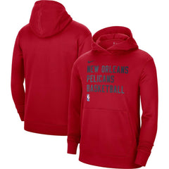 Red New Orleans Pelicans Unisex 2023/24 Performance Spotlight On-Court Practice Pullover Hoodie | NBA