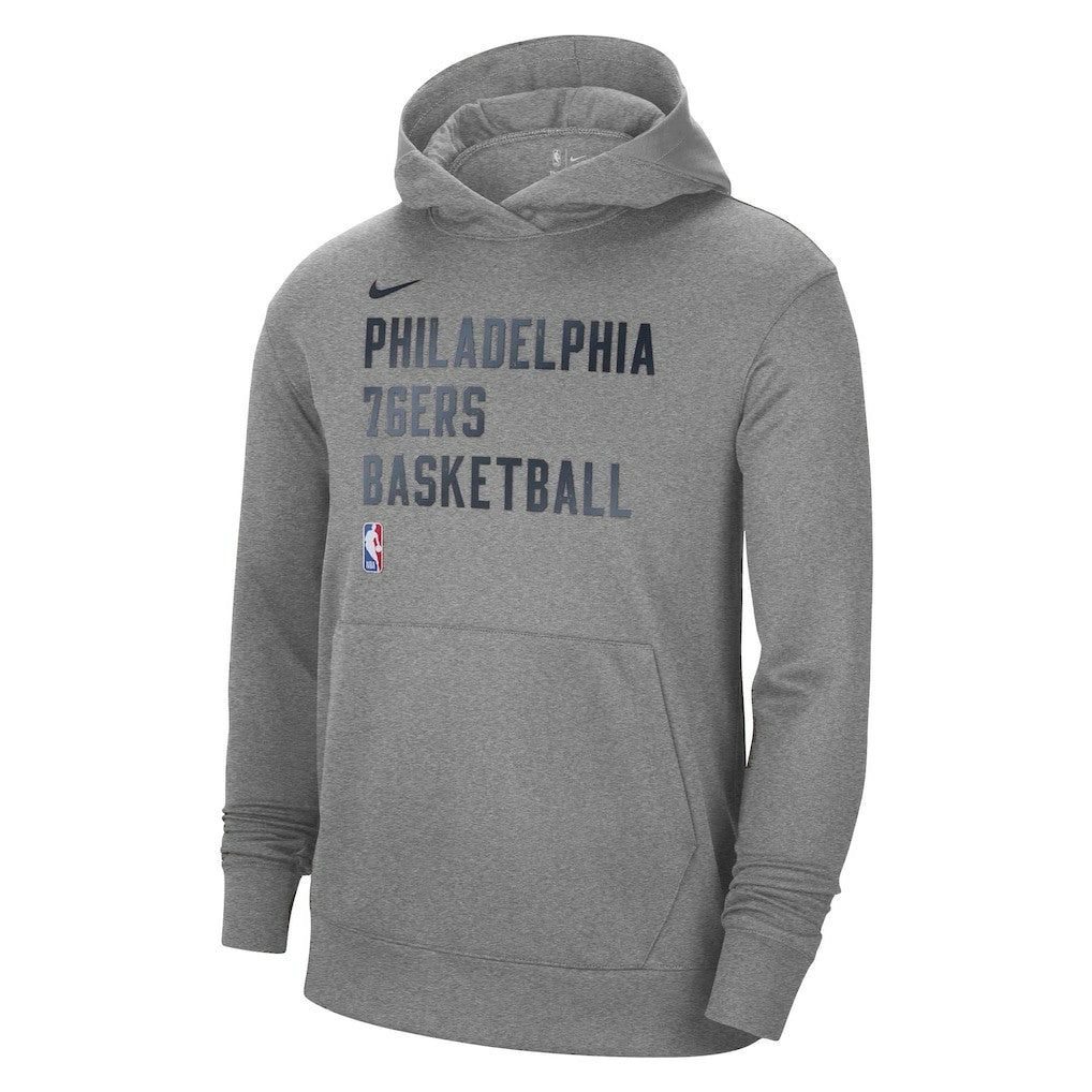 Heather Gray Philadelphia 76ers Unisex 2023/24 Performance Spotlight On-Court Practice Pullover Hoodie | NBA