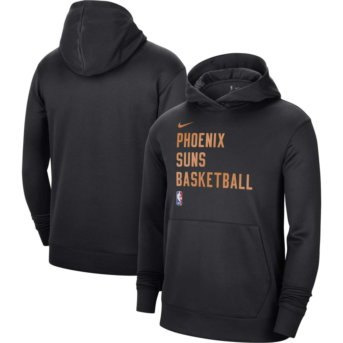 Black Phoenix Suns Unisex 2023/24 Performance Spotlight On-Court Practice Pullover Hoodie | NBA