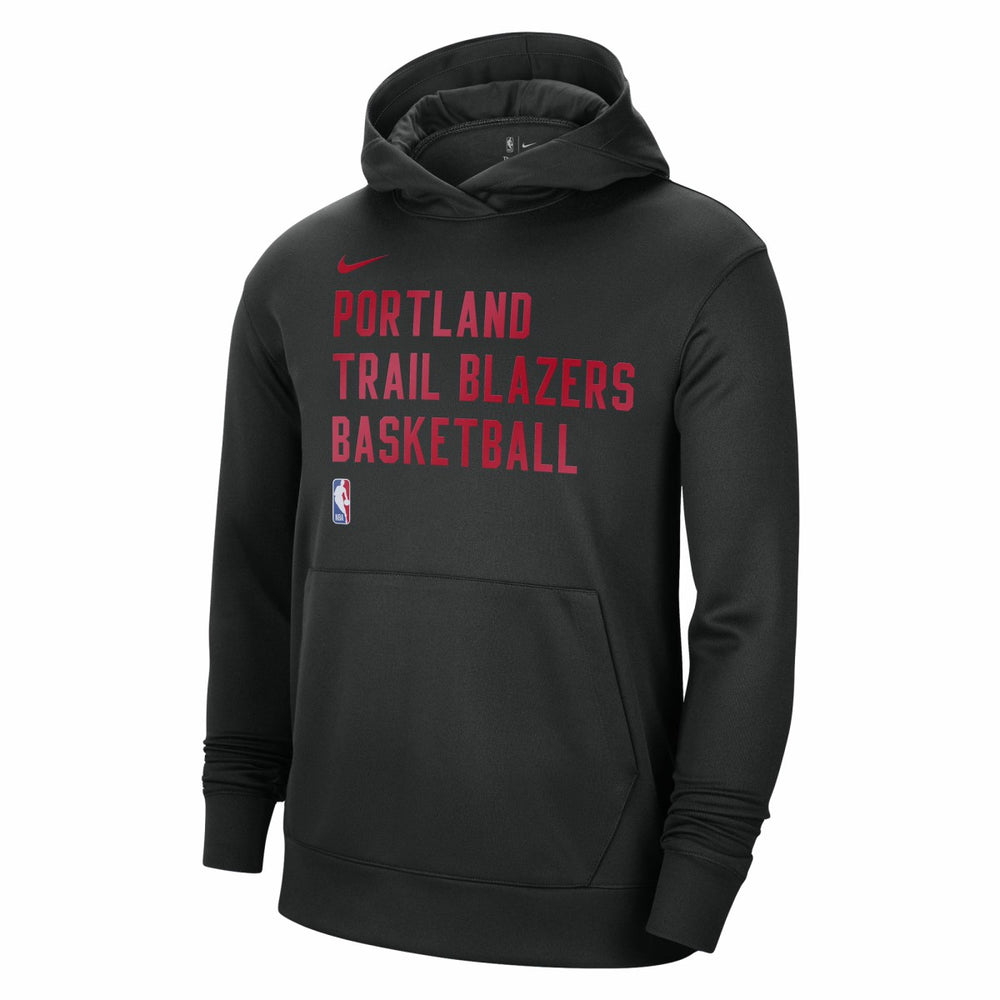 Black Portland Trail Blazers Unisex 2023/24 Performance Spotlight On-Court Practice Pullover Hoodie | NBA