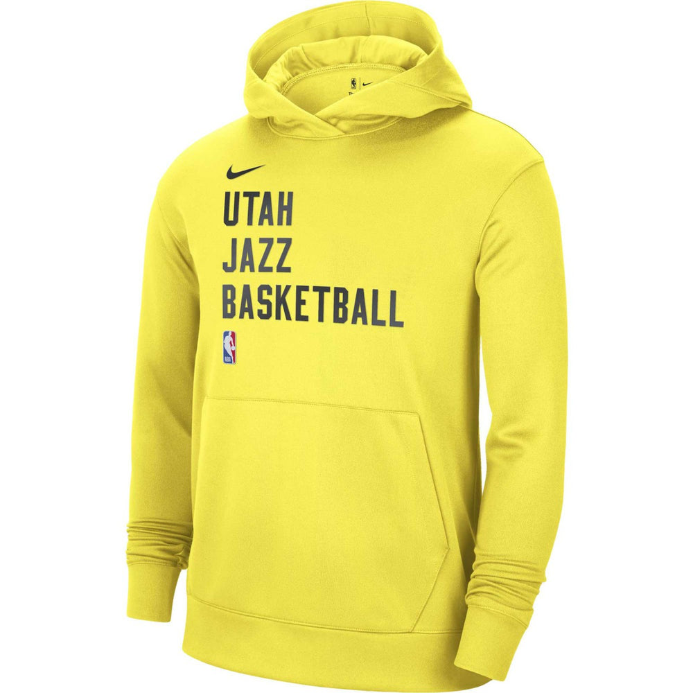 Yellow Utah Jazz Unisex 2023/24 Performance Spotlight On-Court Practice Pullover Hoodie | NBA