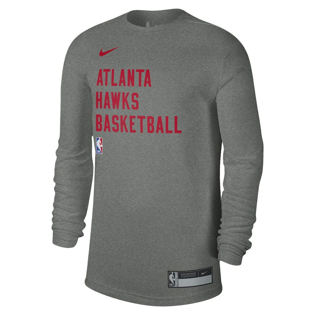 Heather Gray Atlanta Hawks Unisex 2023/24 Legend On-Court Practice Performance Long Sleeve T-Shirt | NBA