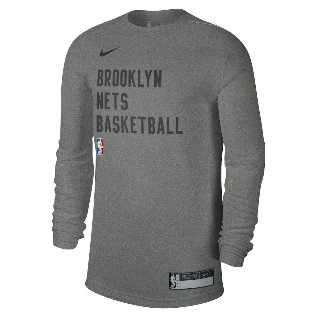 Heather Gray Brooklyn Nets Unisex 2023/24 Legend On-Court Practice Long Sleeve T-Shirt | NBA