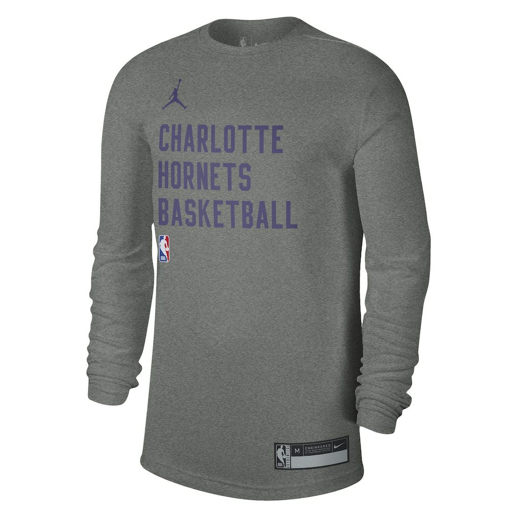 Heather Gray Charlotte Hornets Jordan Brand Unisex 2023/24 Legend On-Court Practice Long Sleeve T-Shirt | NBA