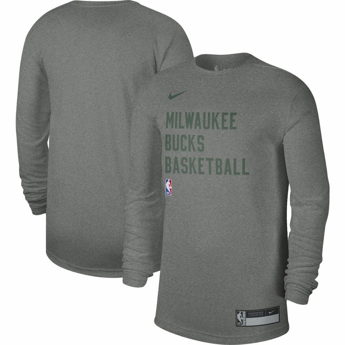 Heather Gray Milwaukee Bucks Unisex 2023/24 Legend On-Court Practice Long Sleeve T-Shirt | NBA