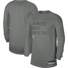 Heather Gray Milwaukee Bucks Unisex 2023/24 Legend On-Court Practice Long Sleeve T-Shirt | NBA
