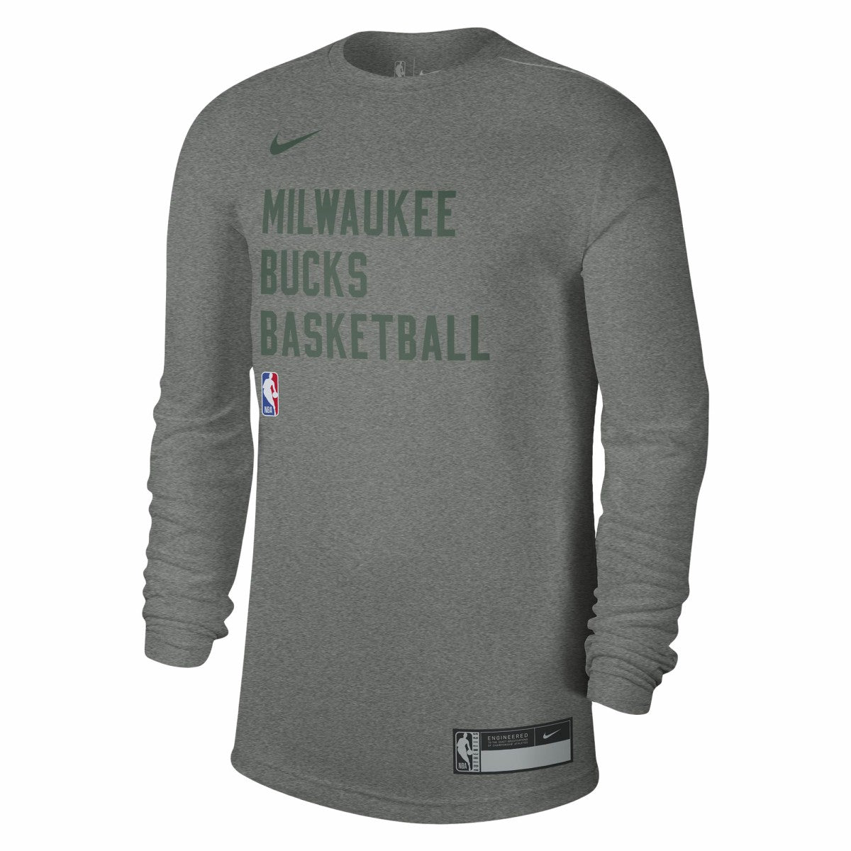 Heather Gray Milwaukee Bucks Unisex 2023/24 Legend On-Court Practice Long Sleeve T-Shirt | NBA