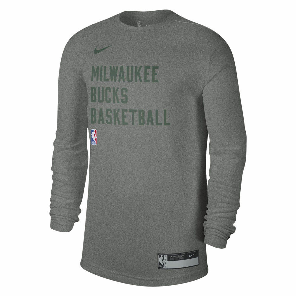 Heather Gray Milwaukee Bucks Unisex 2023/24 Legend On-Court Practice Long Sleeve T-Shirt | NBA
