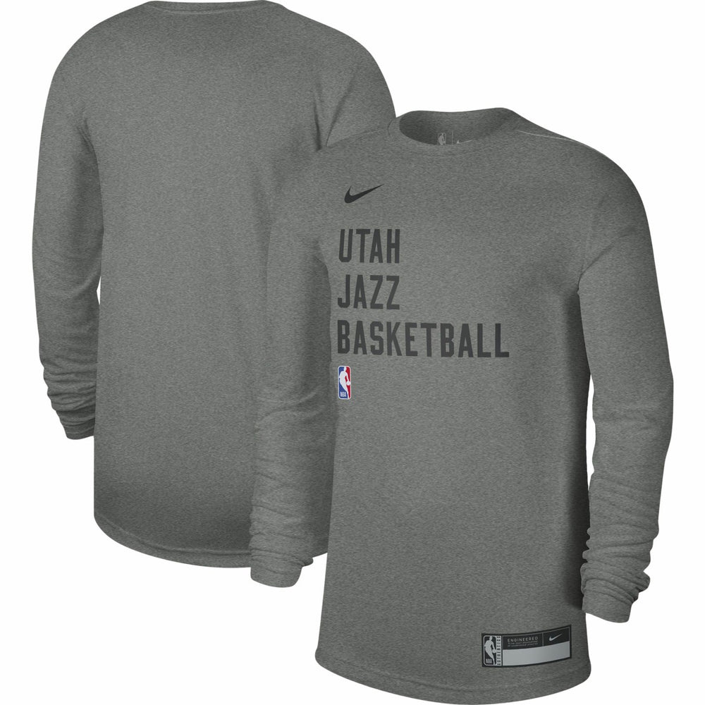 Heather Gray Utah Jazz Unisex 2023/24 Legend On-Court Practice Long Sleeve T-Shirt | NBA