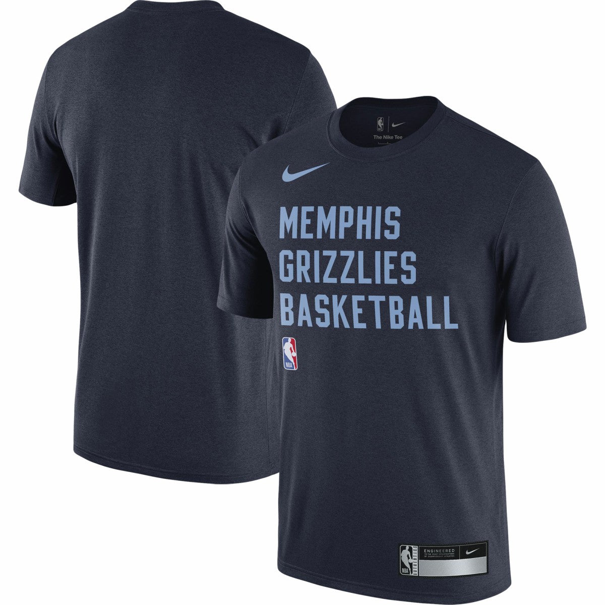 Navy Memphis Grizzlies 2023/24 Sideline Legend Performance Practice T-Shirt | NBA