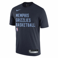 Navy Memphis Grizzlies 2023/24 Sideline Legend Performance Practice T-Shirt | NBA