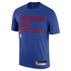 Royal Philadelphia 76ers 2023/24 Sideline Legend Performance Practice T-Shirt | NBA