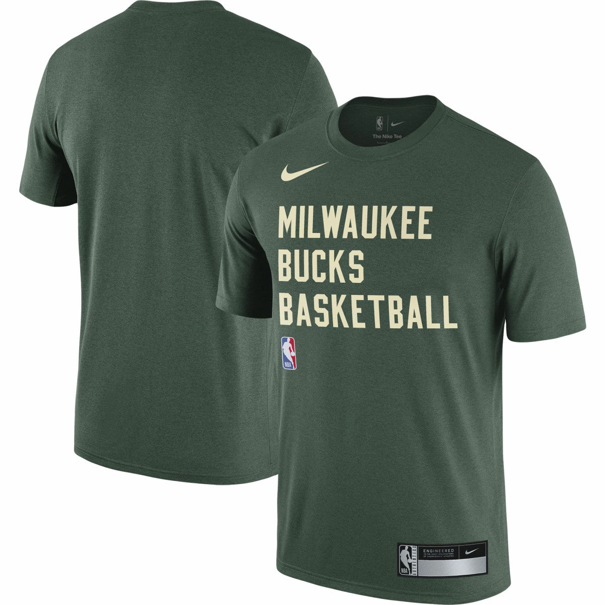 Hunter Green Milwaukee Bucks 2023/24 Sideline Legend Performance Practice T-Shirt | NBA