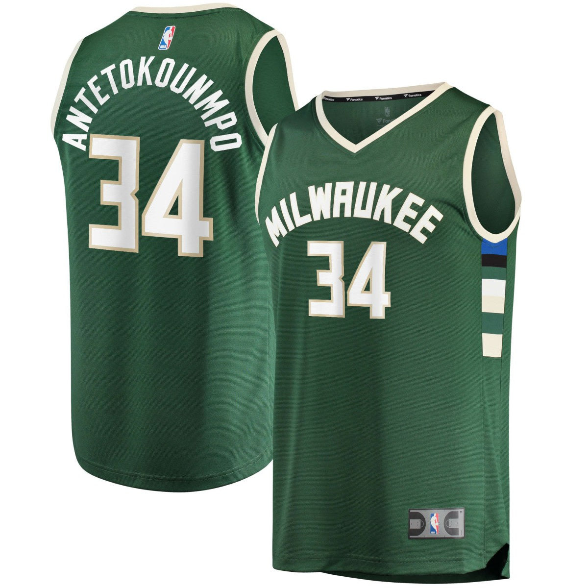 Hunter Green Giannis Antetokounmpo Milwaukee Bucks Big & Tall Fast Break Player Jersey | NBA