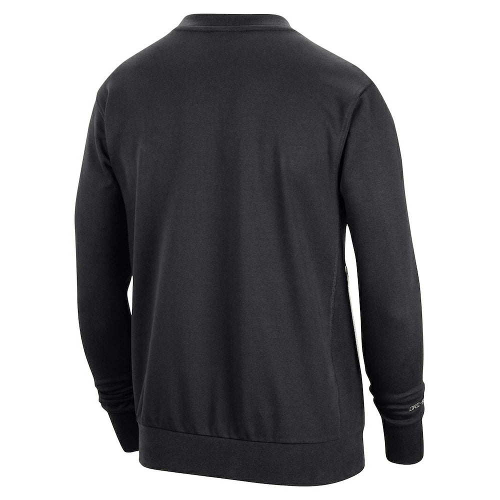 Black Brooklyn Nets 2023/24 Authentic Standard Issue Travel Performance Pullover Sweatshirt | NBA