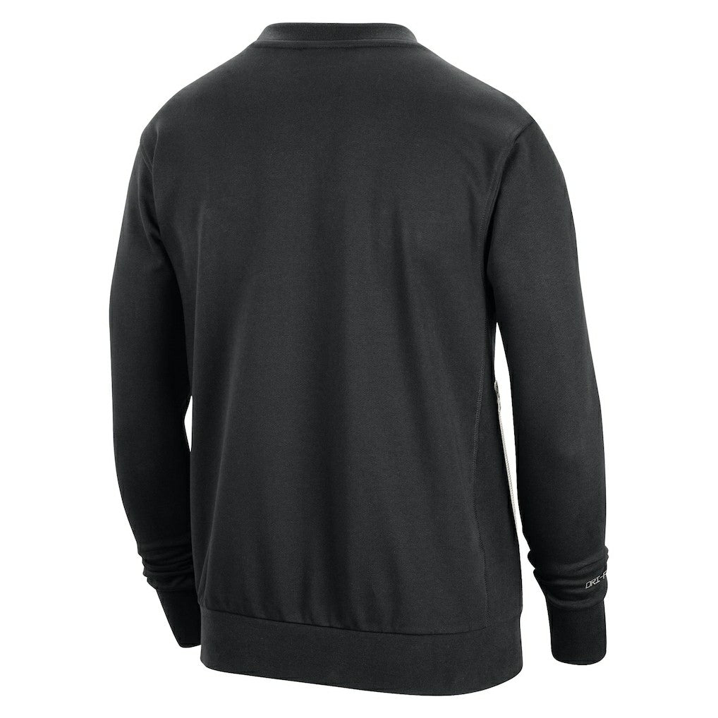 Black Chicago Bulls 2023/24 Authentic Standard Issue Travel Performance Pullover Sweatshirt | NBA
