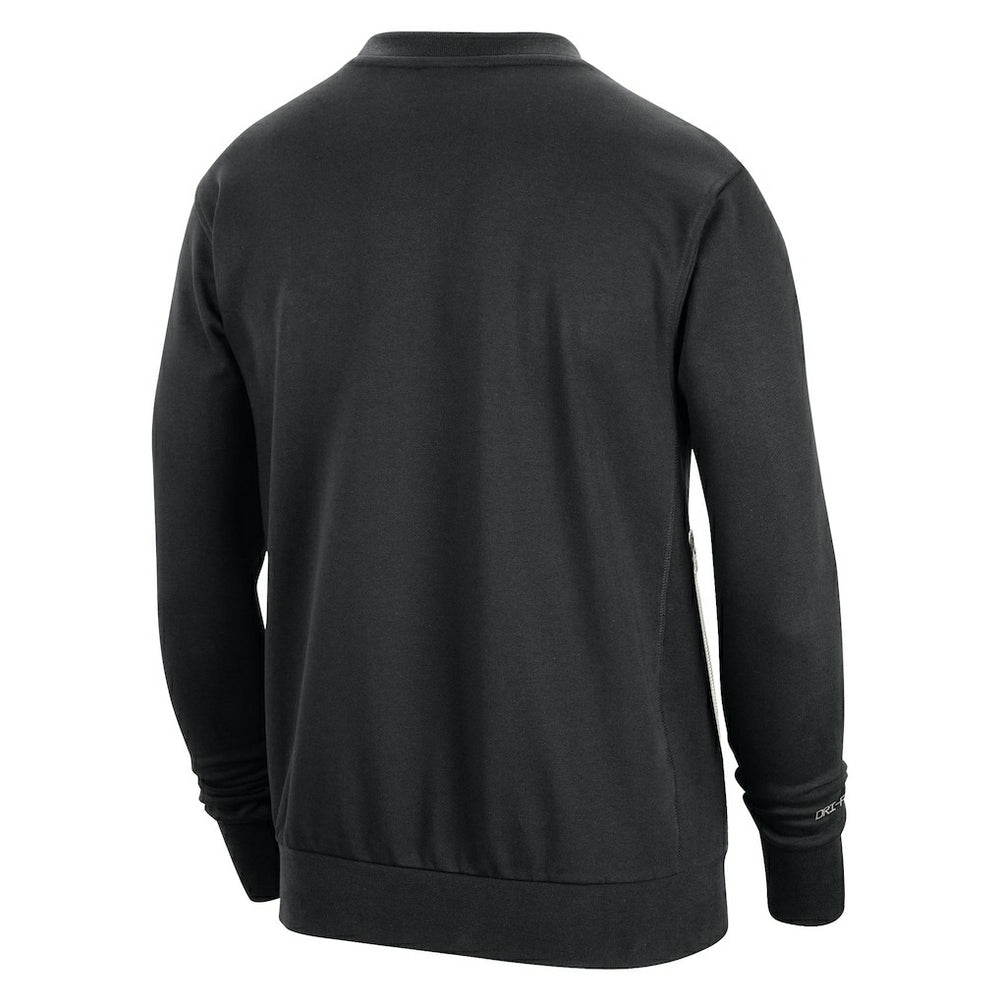 Black Chicago Bulls 2023/24 Authentic Standard Issue Travel Performance Pullover Sweatshirt | NBA