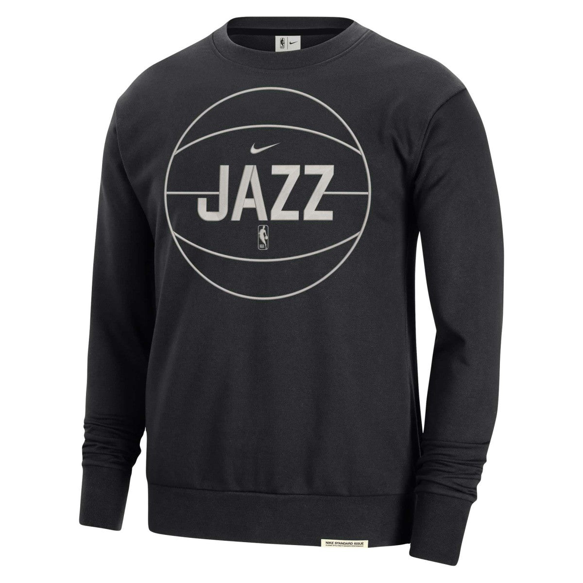 Black Utah Jazz 2023/24 Authentic Standard Issue Travel Performance Pullover Sweatshirt | NBA
