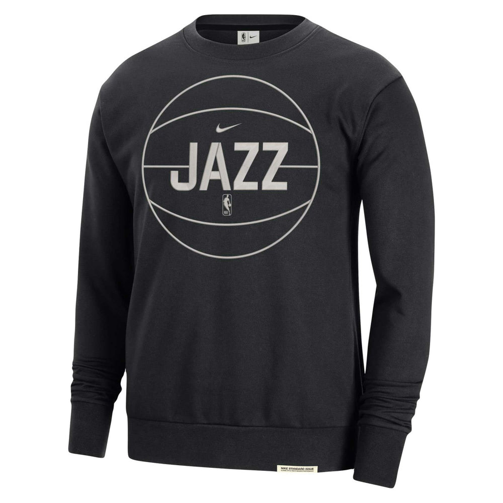 Black Utah Jazz 2023/24 Authentic Standard Issue Travel Performance Pullover Sweatshirt | NBA