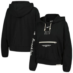 Black Brooklyn Nets Women's Courtside Standard Issue Performance Pullover Hoodie | NBA