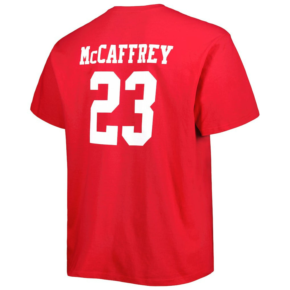 San Francisco 49ers Christian McCaffrey  Big & Tall Player Name & Number T-Shirt | NFL Hot