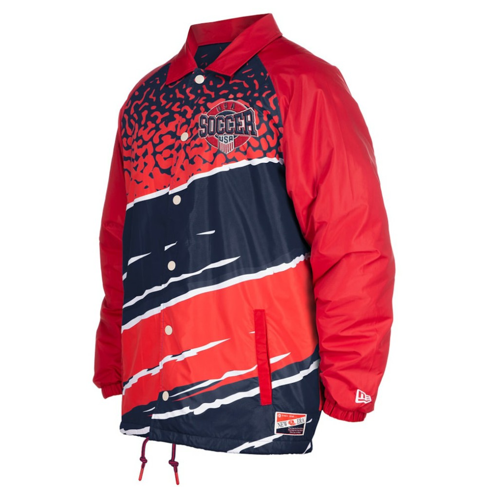 USMNT 5th & Ocean by New Era Throwback Coaches Raglan Full-Snap Jacket