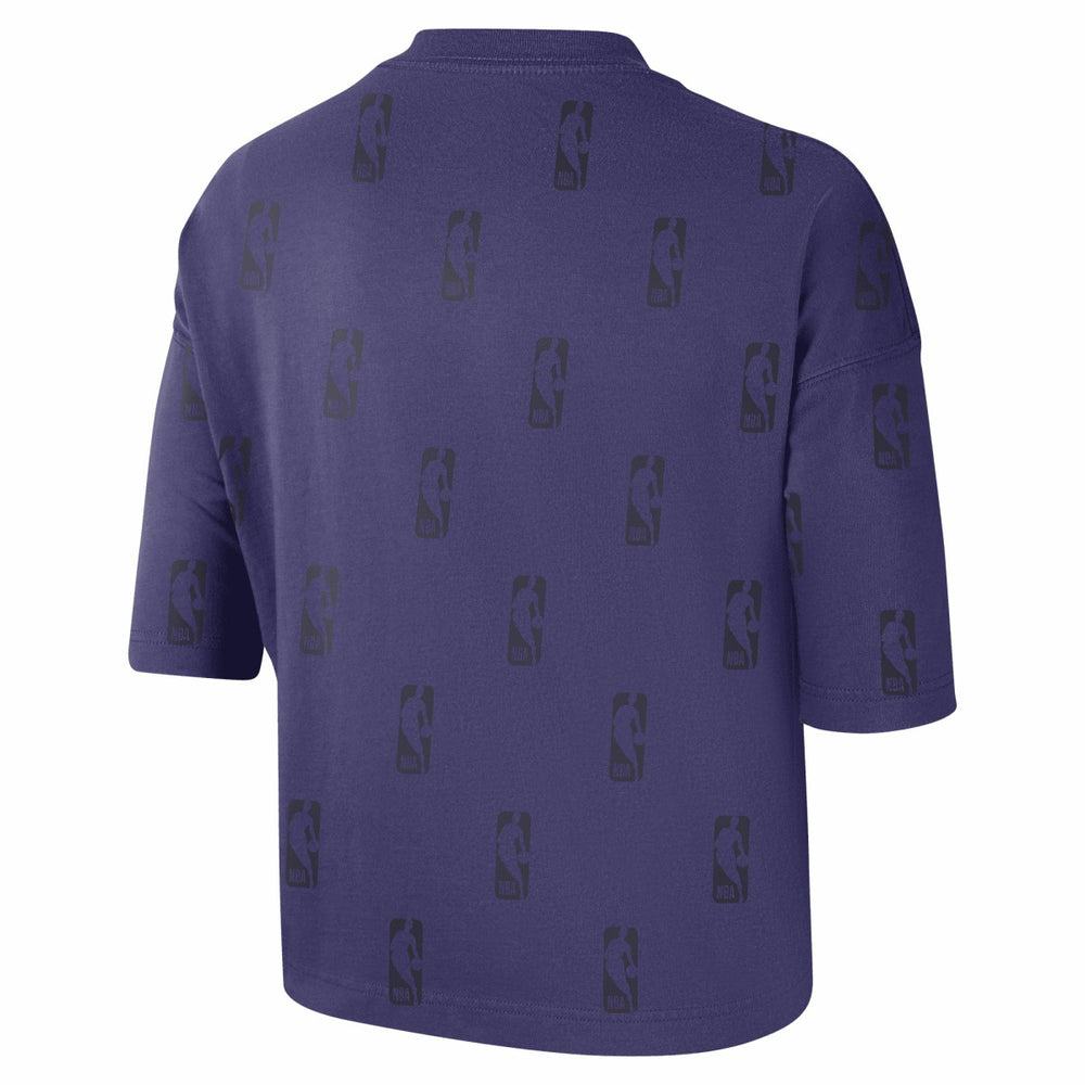 Purple Phoenix Suns Women's Allover NBA Logo Boxy T-Shirt | NBA