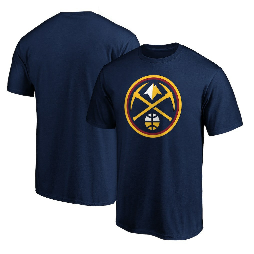 Navy Denver Nuggets Team Primary Logo T-Shirt sale | NBA