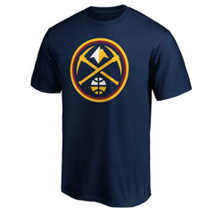 Navy Denver Nuggets Team Primary Logo T-Shirt sale | NBA