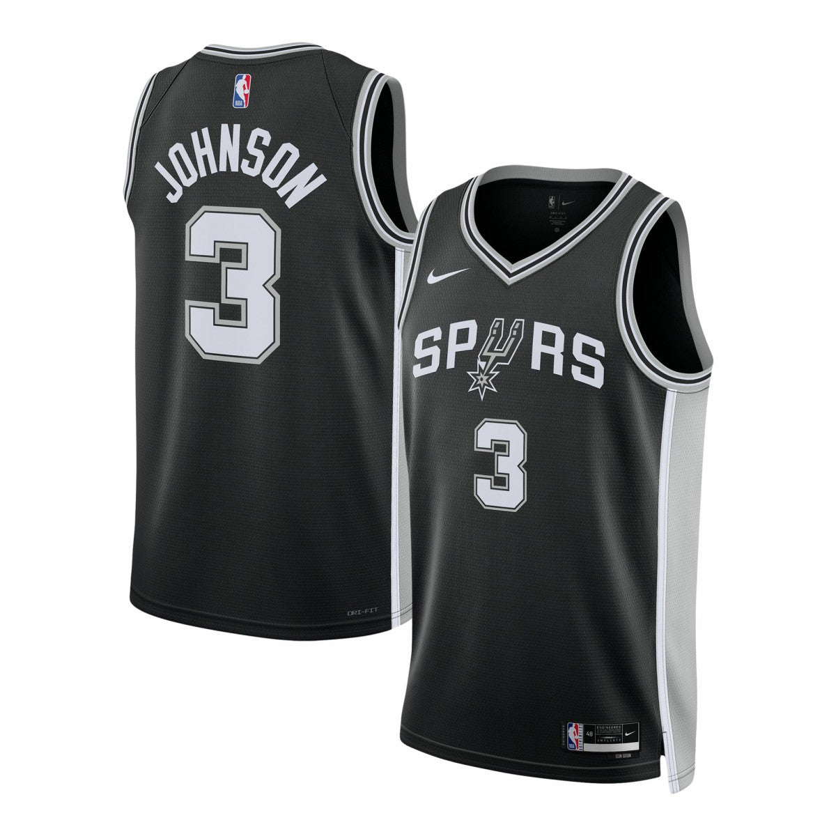 Black Keldon Johnson San Antonio Spurs Unisex Swingman Jersey | NBA