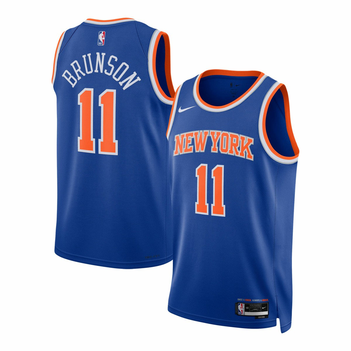 Blue Jalen Brunson New York Knicks Unisex Swingman Jersey | NBA