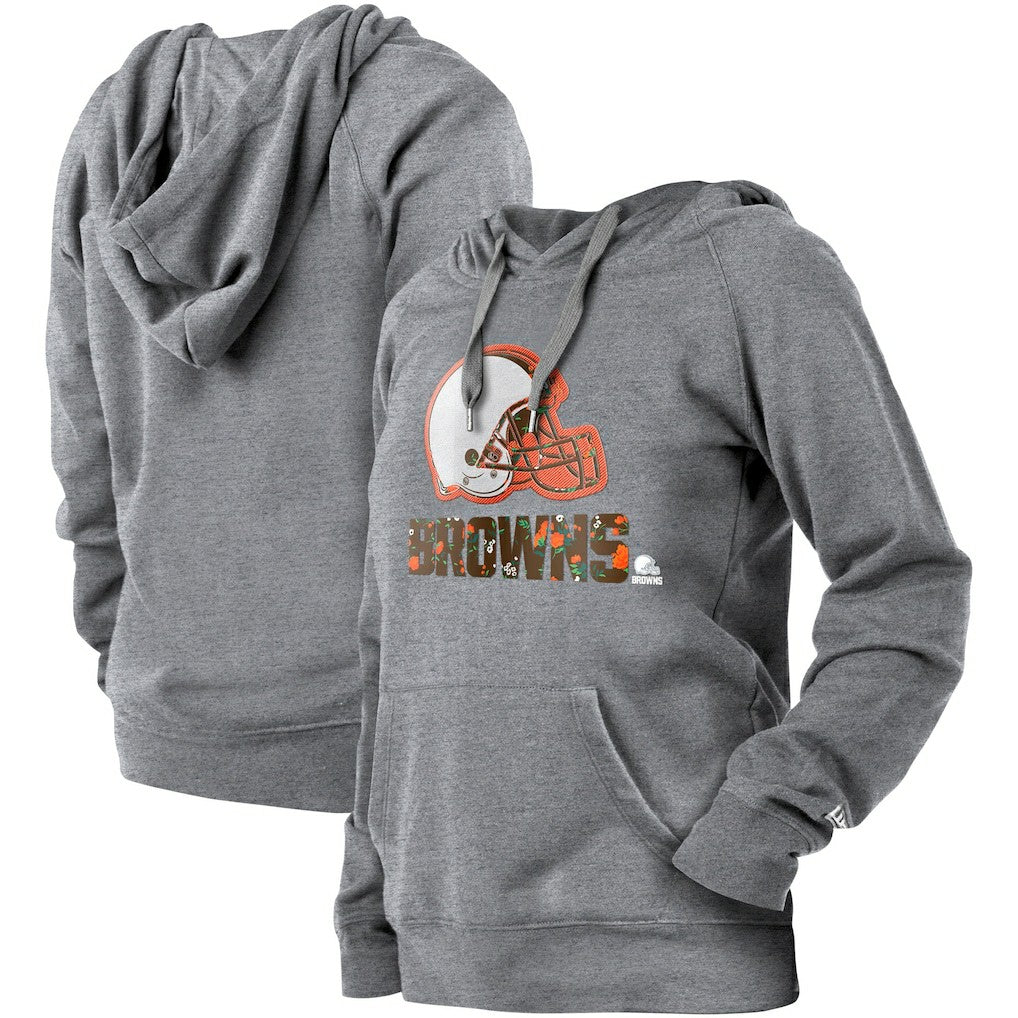 Cleveland Browns Women's Floral Raglan Pullover Hoodie | NFL Hot