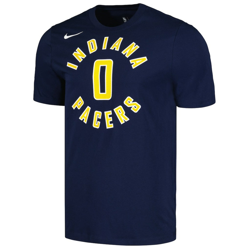 Navy Tyrese Haliburton Indiana Pacers Icon 2022/23 Name & Number T-Shirt | NBA