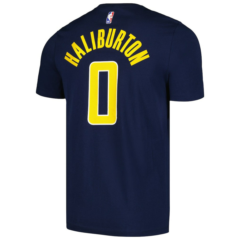 Navy Tyrese Haliburton Indiana Pacers Icon 2022/23 Name & Number T-Shirt | NBA