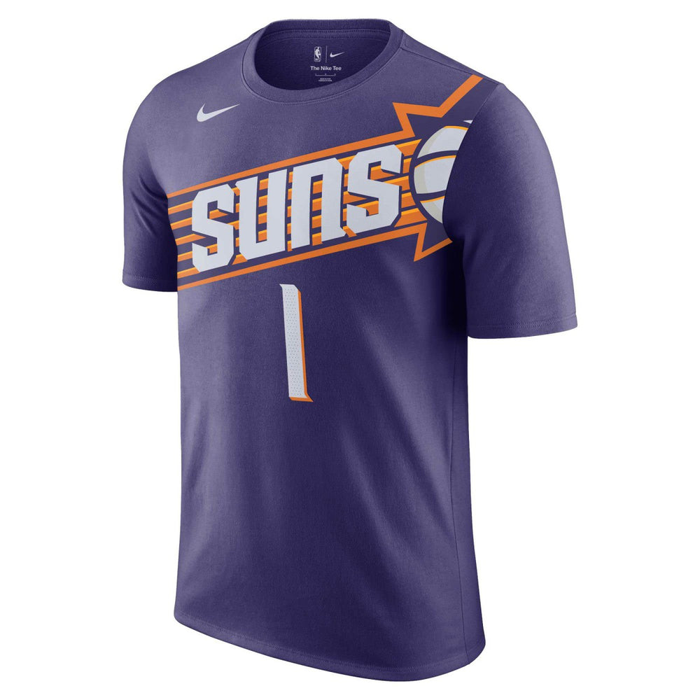 Purple Devin Booker Phoenix Suns Icon 2022/23 Name & Number T-Shirt | NBA