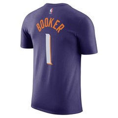Purple Devin Booker Phoenix Suns Icon 2022/23 Name & Number T-Shirt | NBA