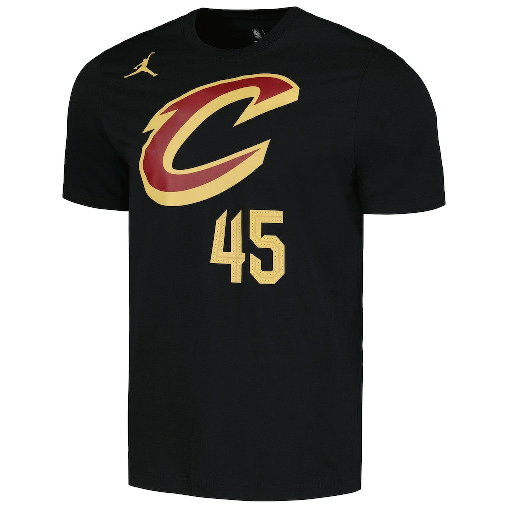 Black Donovan Mitchell Cleveland Cavaliers Jordan Brand 2022/23 Statement Edition Name & Number T-Shirt sale | NBA