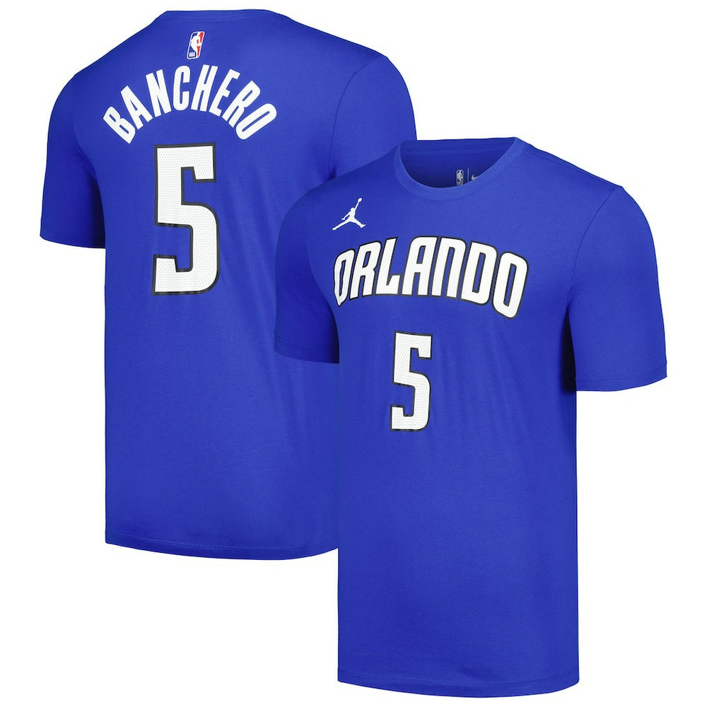 Blue Paolo Banchero Orlando Magic Jordan Brand 2022/23 Statement Edition Name & Number T-Shirt | NBA