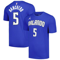 Blue Paolo Banchero Orlando Magic Jordan Brand 2022/23 Statement Edition Name & Number T-Shirt | NBA