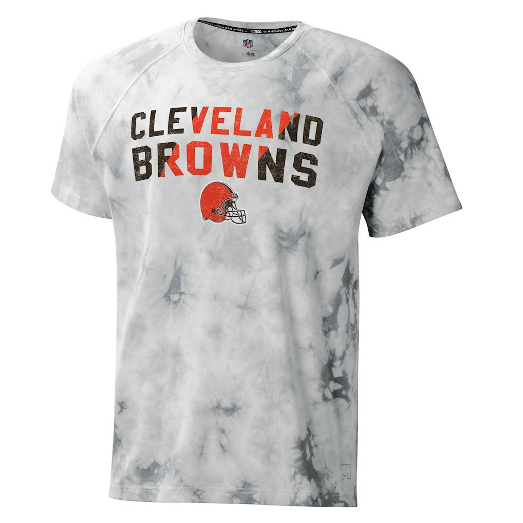 Cleveland Browns MSX by Michael Strahan Resolution Tie-Dye Raglan T-Shirt | NFL Hot
