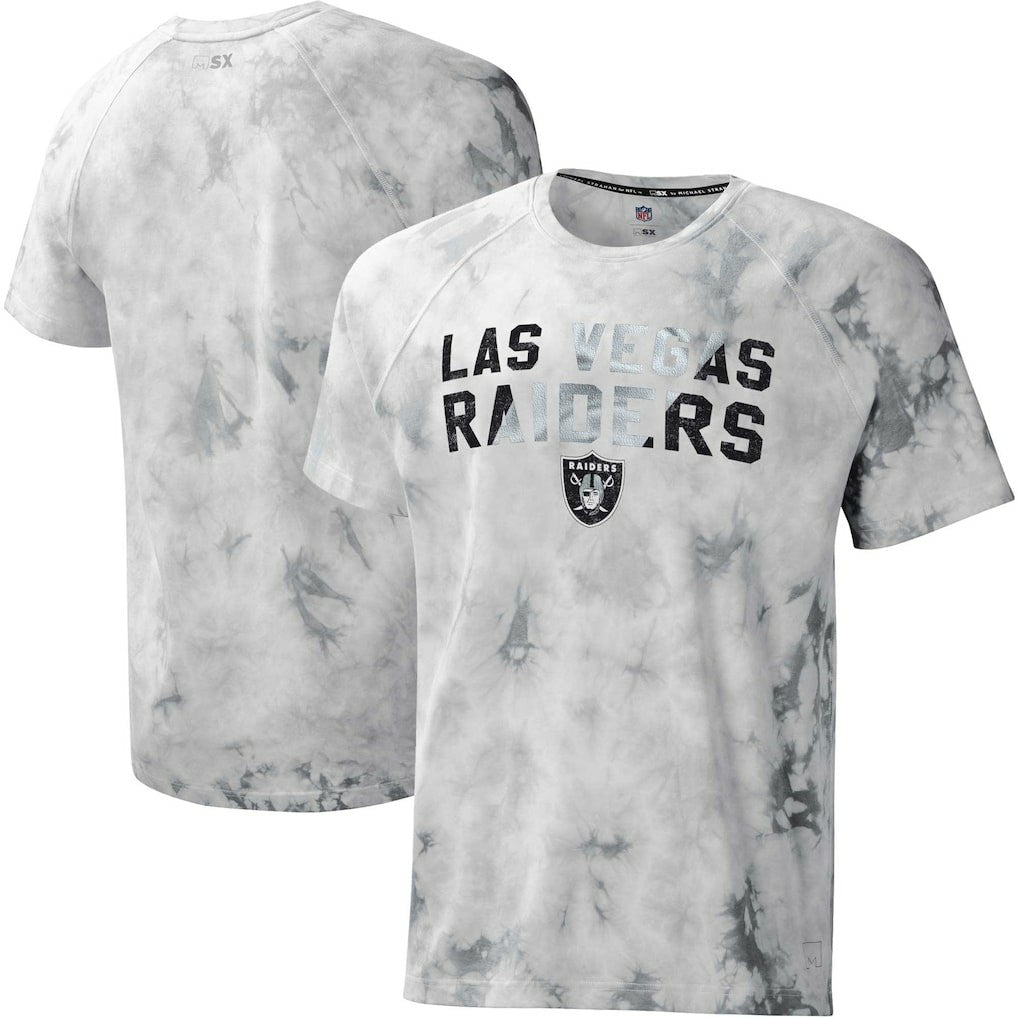 Las Vegas Raiders MSX by Michael Strahan Resolution Tie-Dye Raglan T-Shirt | NFL On sale